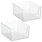mDesign Plastic Home Office Storage Bin Container, Desk Organizer, 2 Pack, Clear